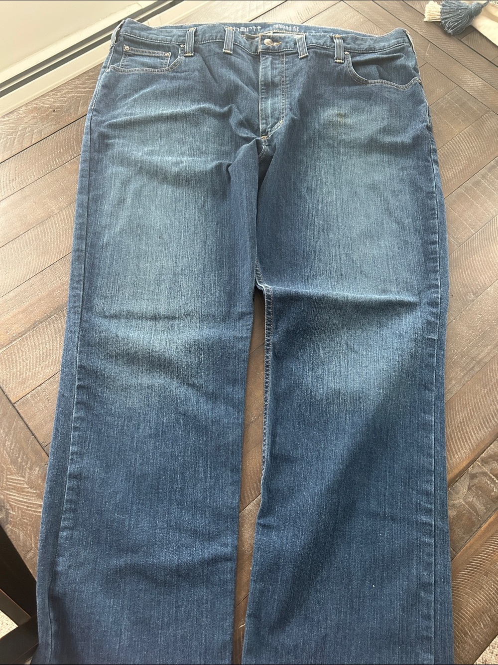 Carhartt Men's Straight Jeans in Dark Blue